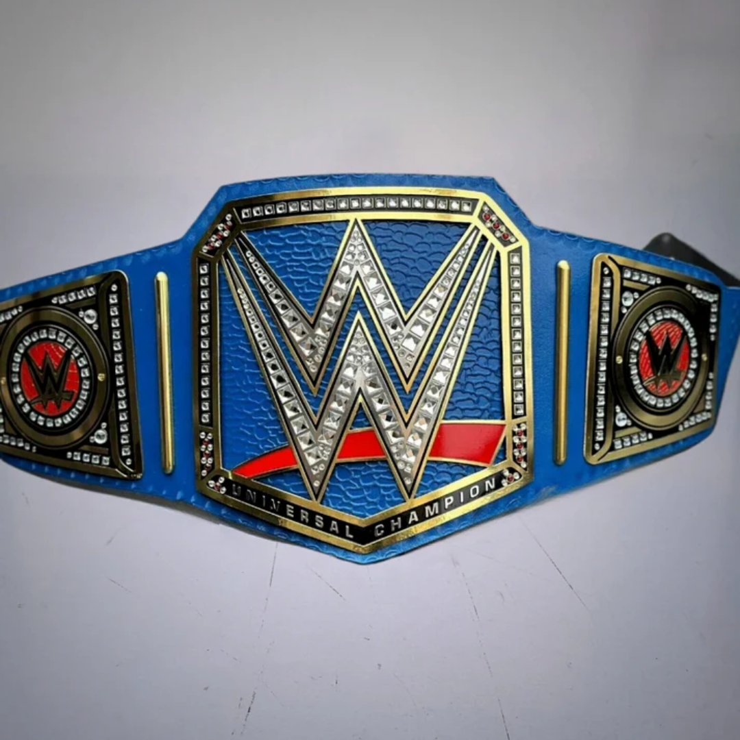 Blue Universal Championship Wrestling Belt – Modern Era Collector Title