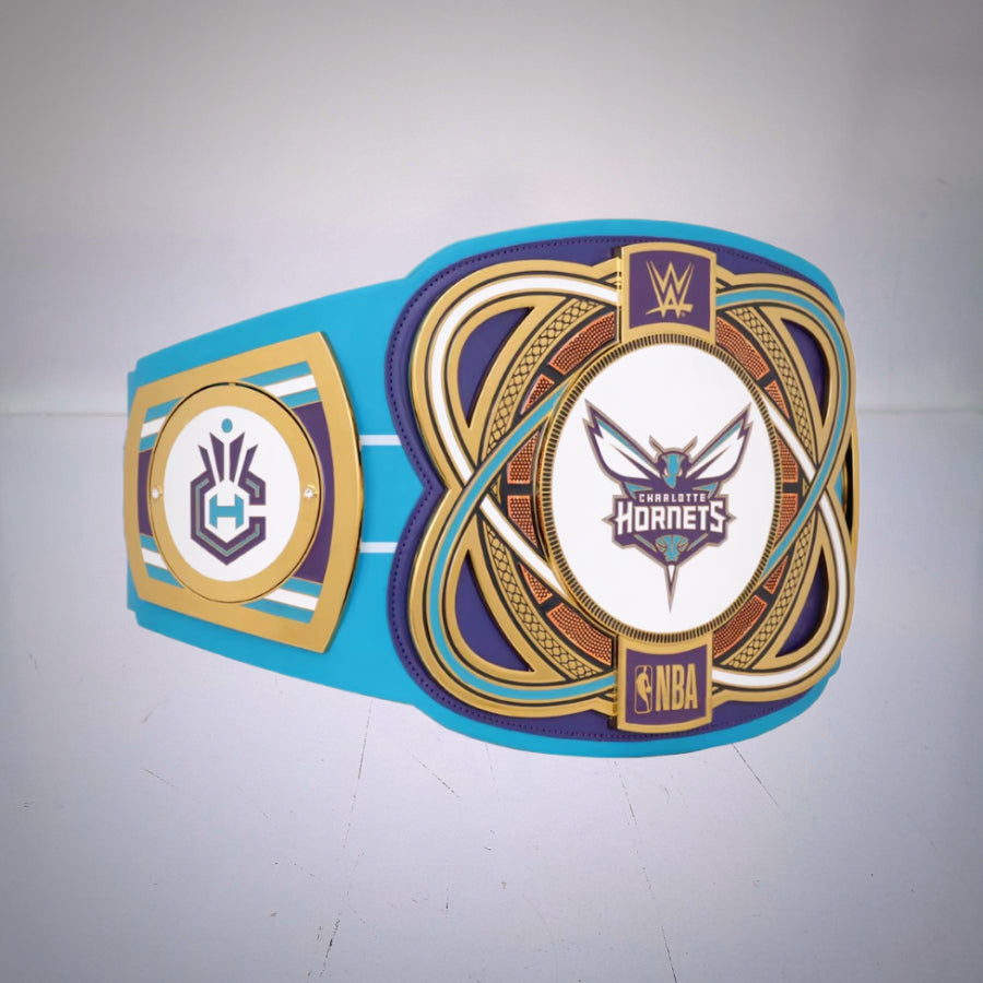 Charlotte Hornets Legacy Championship Title showcasing basketball excellence and wrestling legacy.