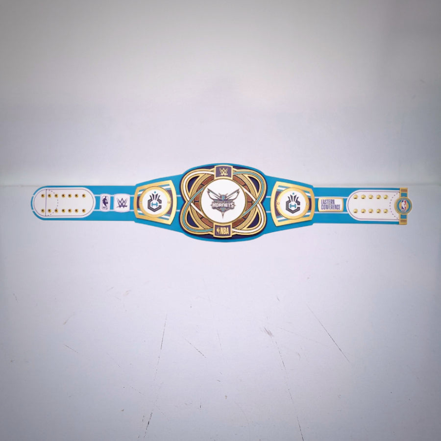Honor the Charlotte Hornets' legacy with this WWE-inspired NBA Legacy Championship Title.