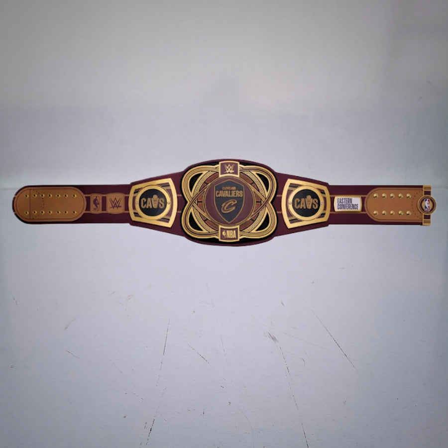 Exclusive Cleveland Cavaliers WWE NBA Title Belt with legacy design.